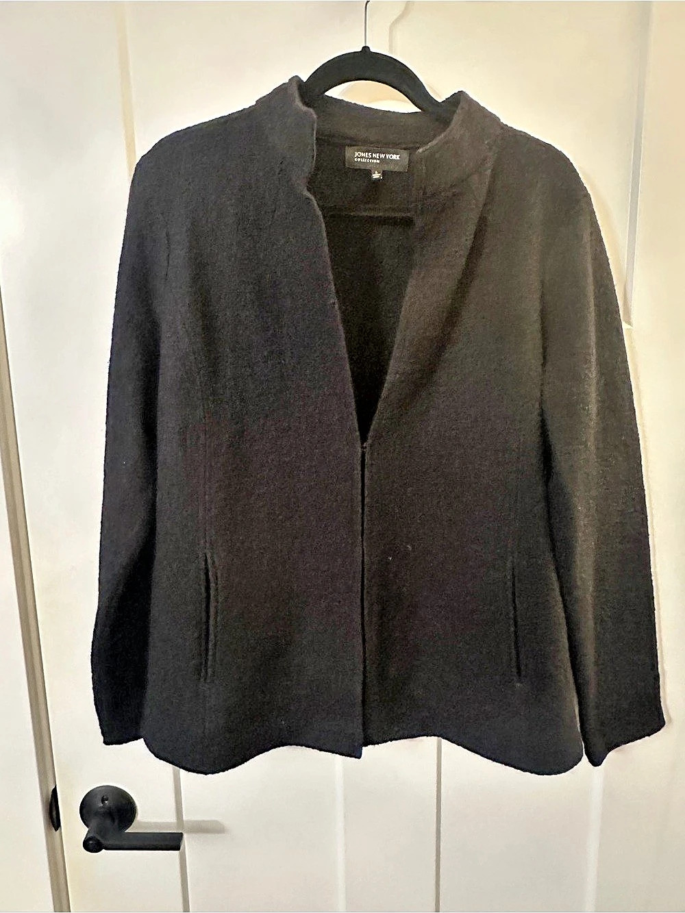 Jones New York Black Open Front Jacket